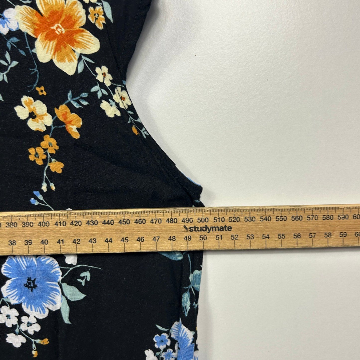 Ed.it.ed Womens Black Viscose Cap Sleeve Maxi Floral Dress Size 12