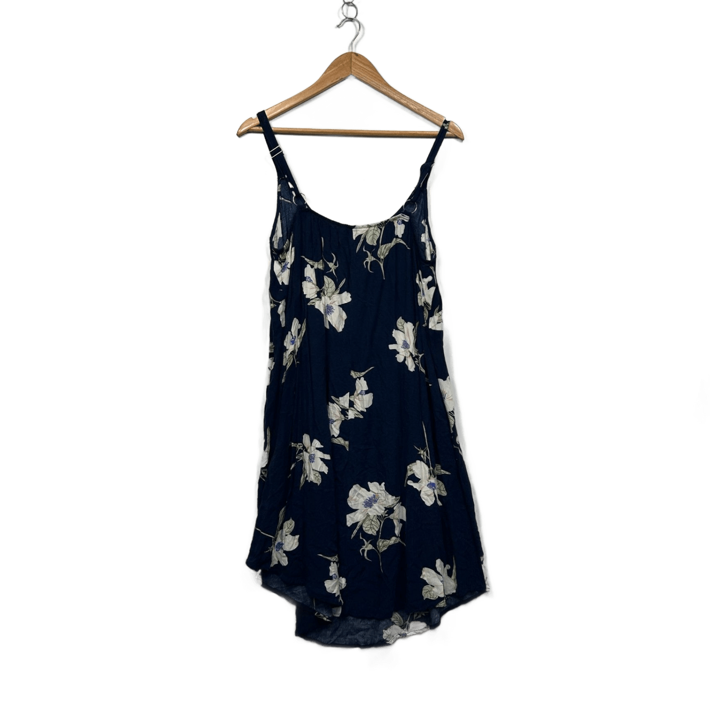Beme Womens Navy Blue Floral Sleeveless Dress Size 16