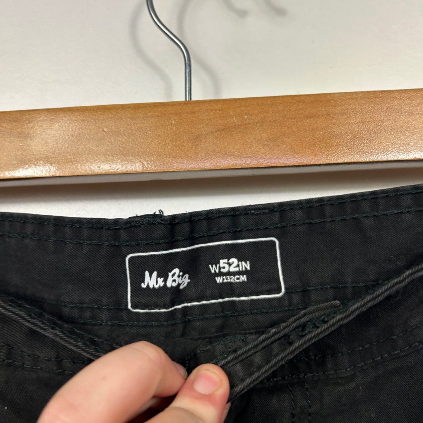 Mr Big Black Cotton Cargo Shorts Size 52 (132cm)