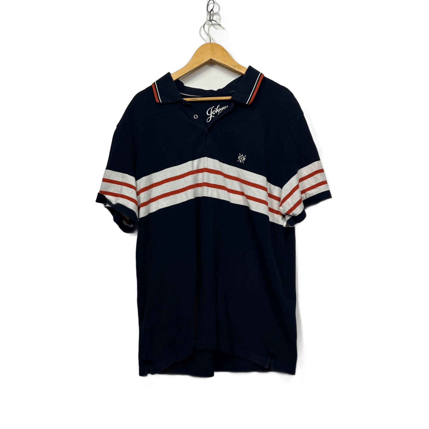 Johnny Bigg Navy Collared Short Sleeve Cotton Polo Shirt Size 3XL Tall