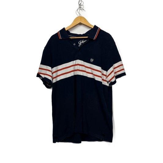 Johnny Bigg Navy Collared Short Sleeve Cotton Polo Shirt Size 3XL Tall