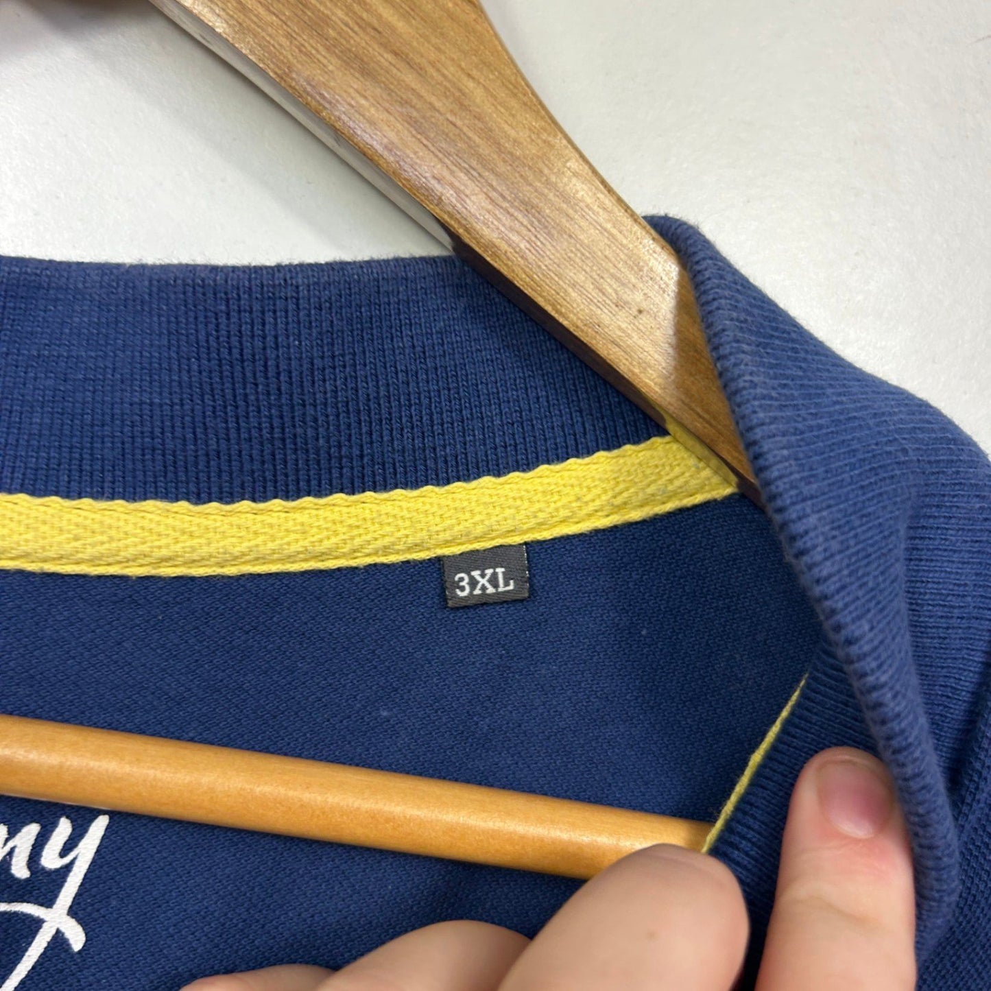 Johnny Bigg Mens Blue Collared Short Sleeve Cotton Polo Shirt Size 3XL