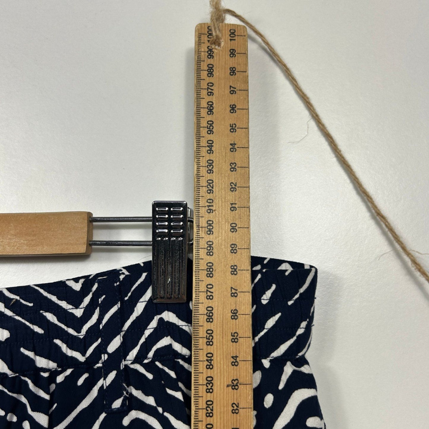 Autograph Wide Leg Cropped Pants Size 18 Navy White Pockets High Rise