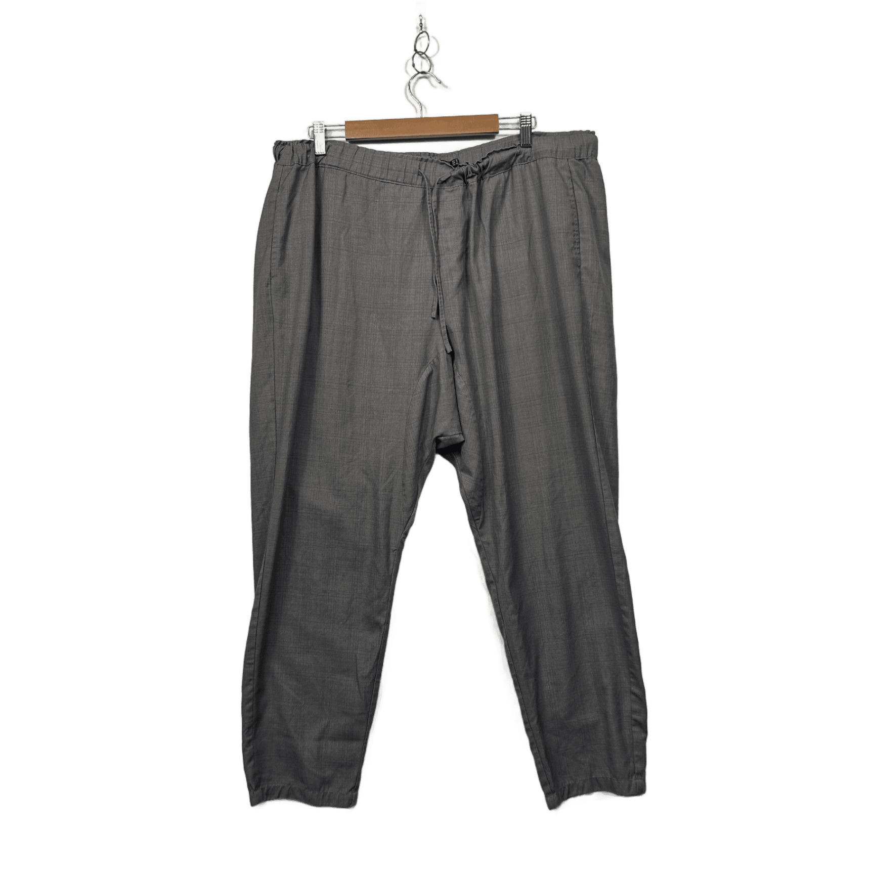 Fate + Becker Grey Check Pockets Elastic Waist Pants Trousers Size 18