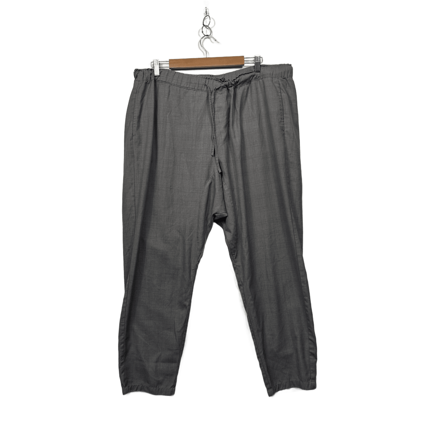 Fate + Becker Grey Check Pockets Elastic Waist Pants Trousers Size 18