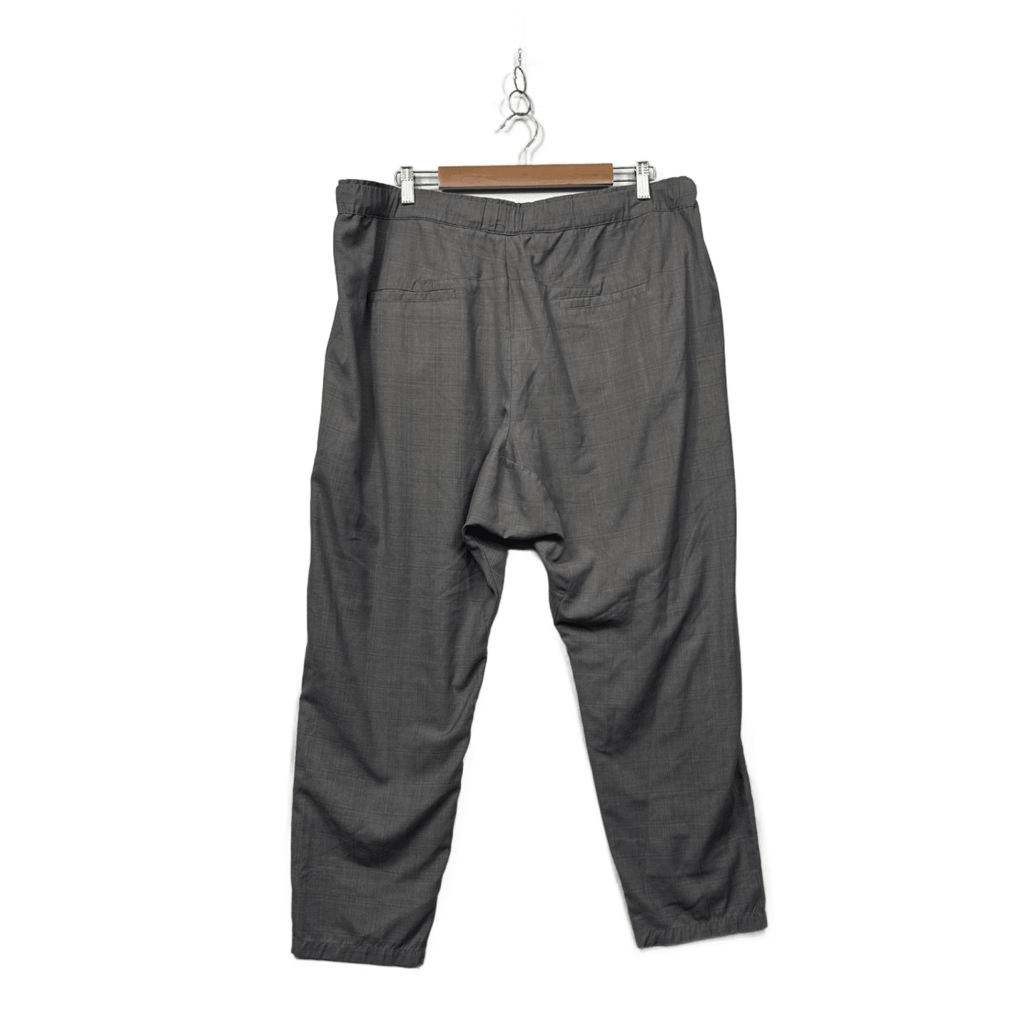 Fate + Becker Grey Check Pockets Elastic Waist Pants Trousers Size 18