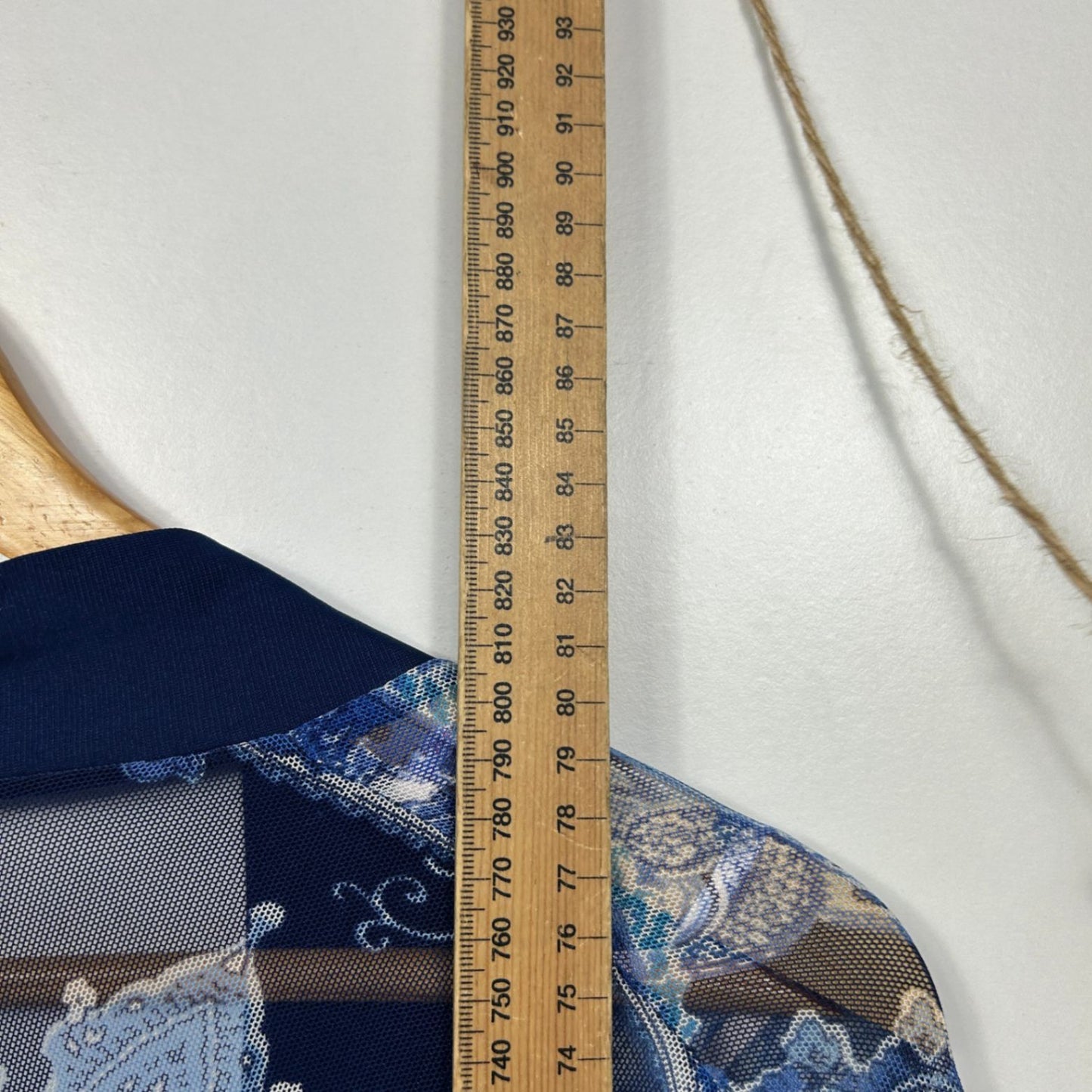 Millers Navy Blue Long Sleeve Open Front Paisley Print Kimono Jacket Size 16