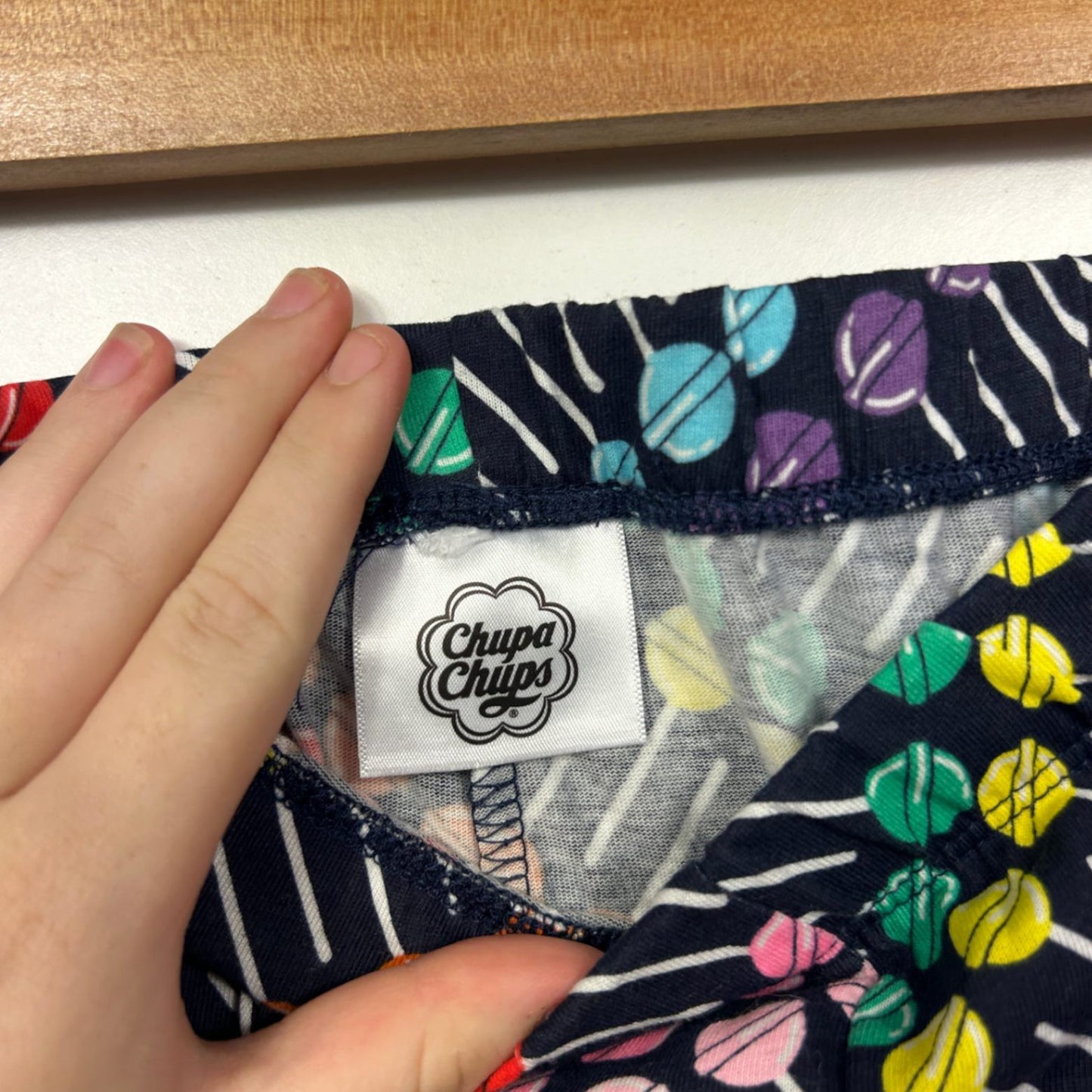 Chupa Chups Colourful Lollipop Print Jogger Trousers Pants Stretch Size 22?