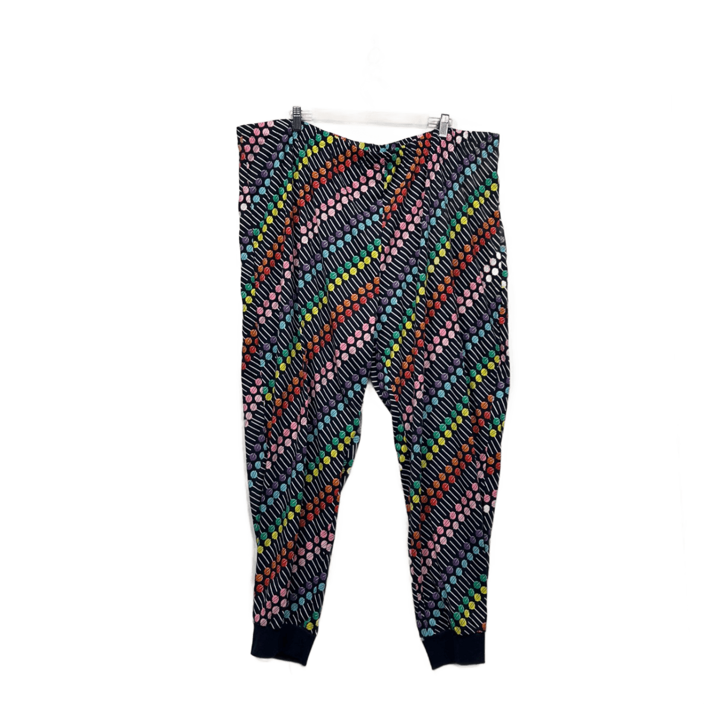 Chupa Chups Colourful Lollipop Print Jogger Trousers Pants Stretch Size 22?