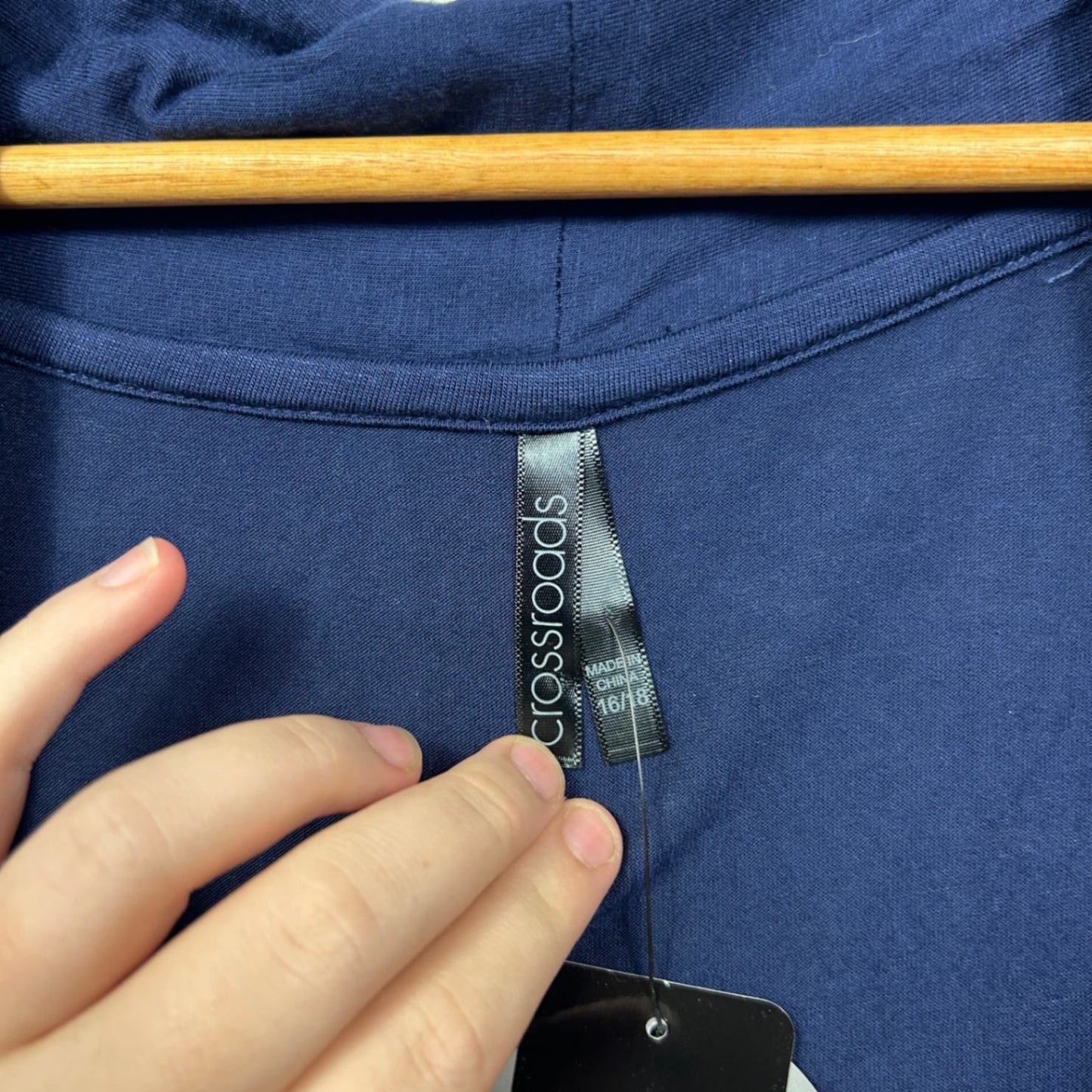 Crossroads Womens Navy Short Sleeve Open Front Shrug Bollero Top Size 16/18