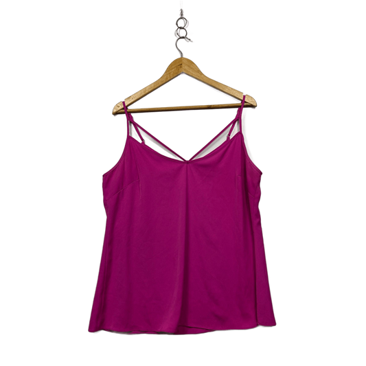 City Chic Magenta Pink Sleeveless Camisole Top Size 14 XS Plus