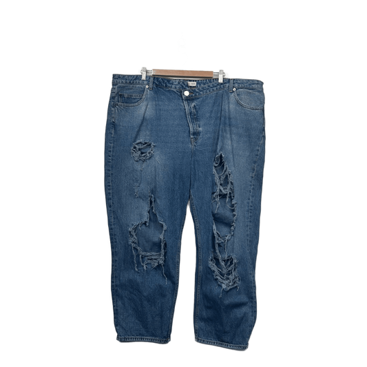 ASOS Blue Distressed Ripped Pockets Denim Jeans Size 24