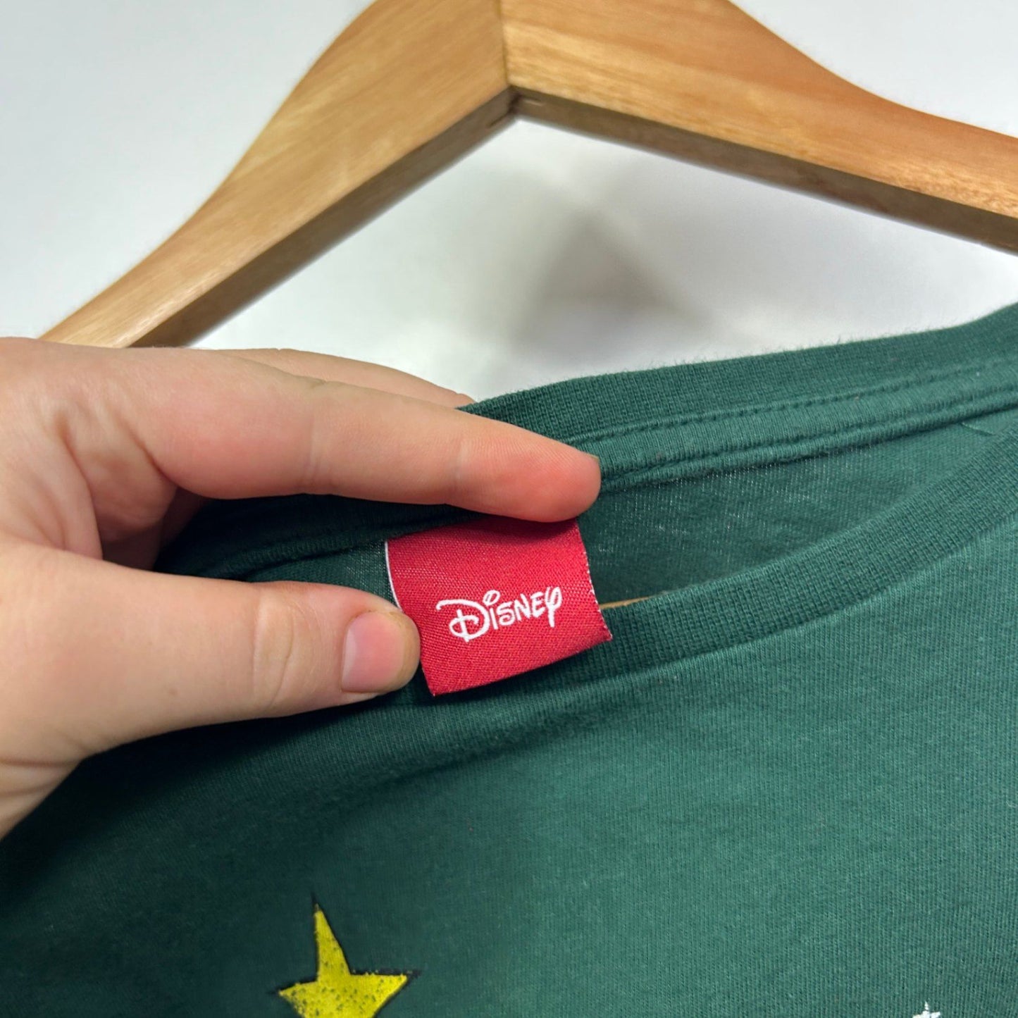 Disney Green Cotton Short Sleeve Grumpy Christmas T-shirt Size Large