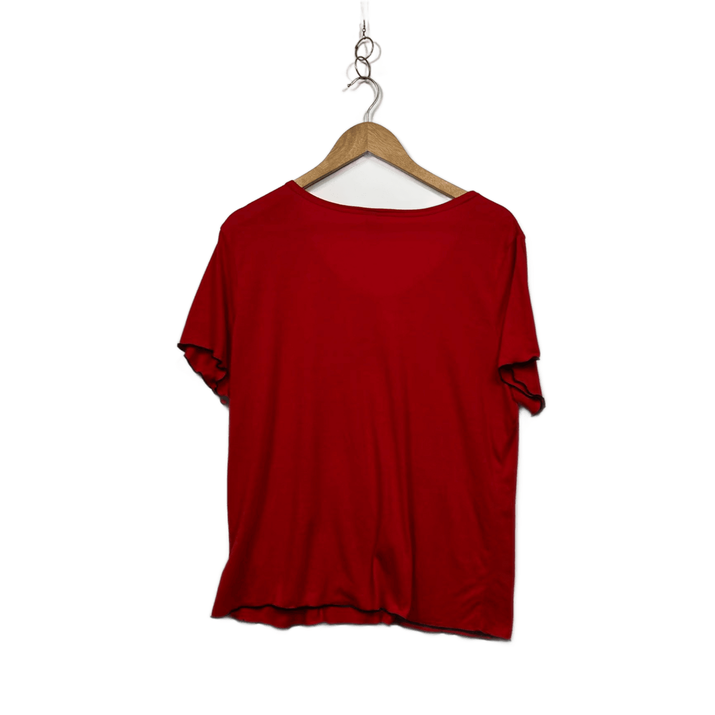 Christmas Womens Red Short Sleeve Snowman Meltdown Top T-shirt Size 16