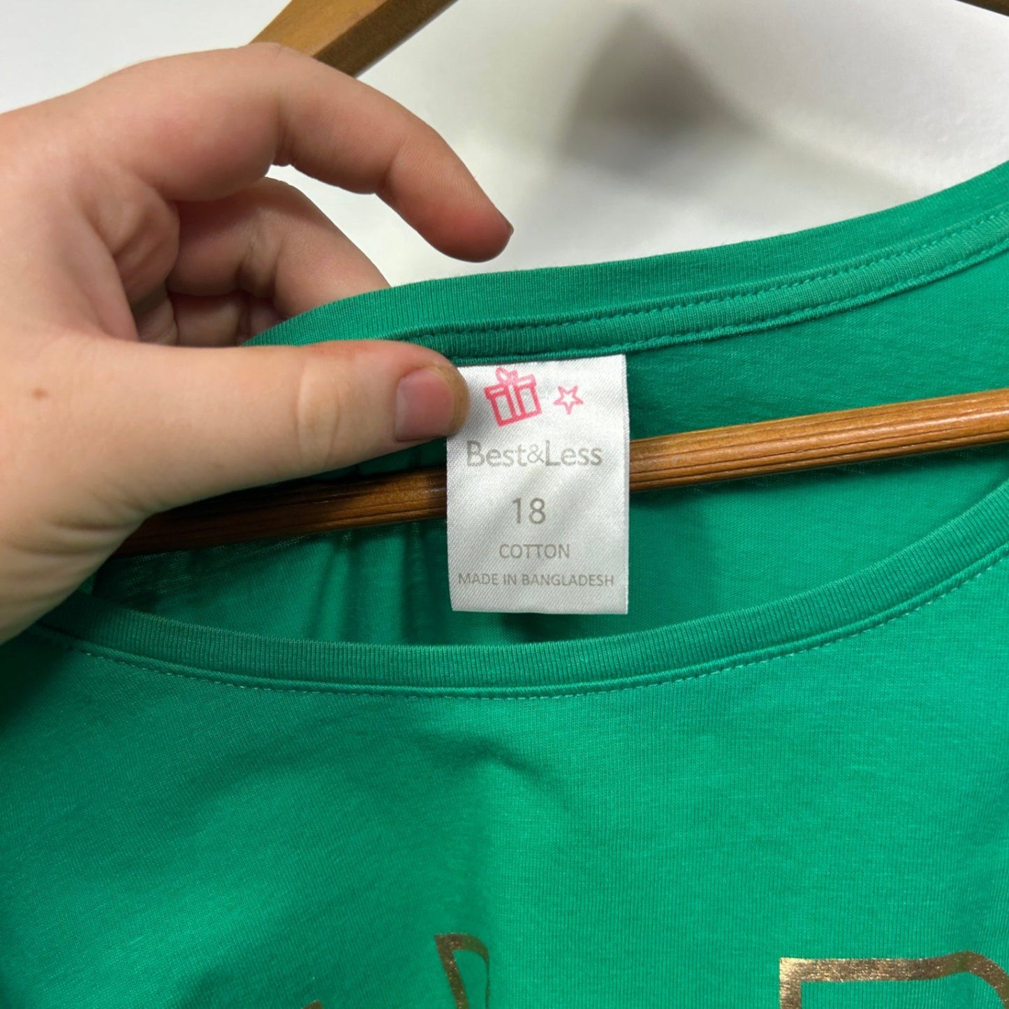 Christmas Green Cotton Short Sleeve T-shirt Size 18