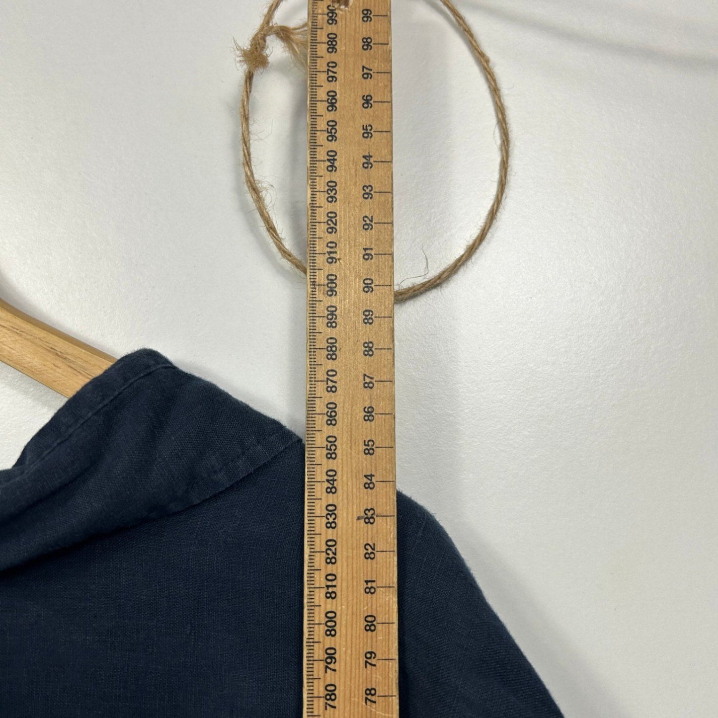 Mr Big Shirt 7XL Navy Linen Long Sleeve