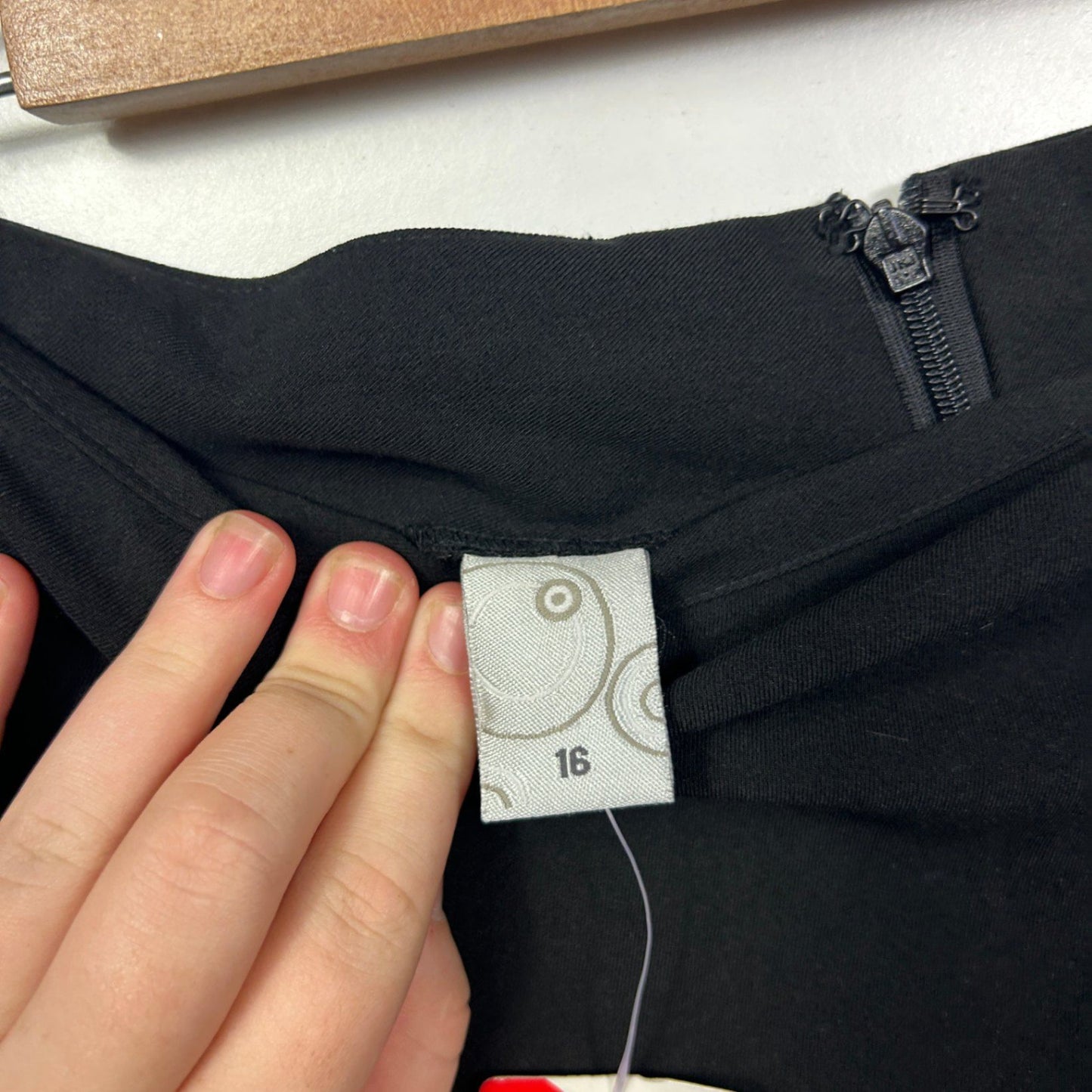 Target Womens Black Long Line A-line Skirt Size 16