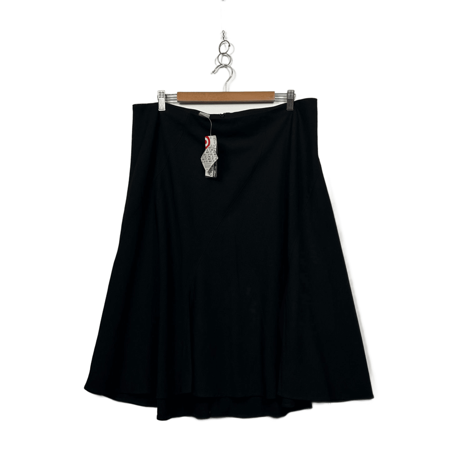 Target Womens Black Long Line A-line Skirt Size 16