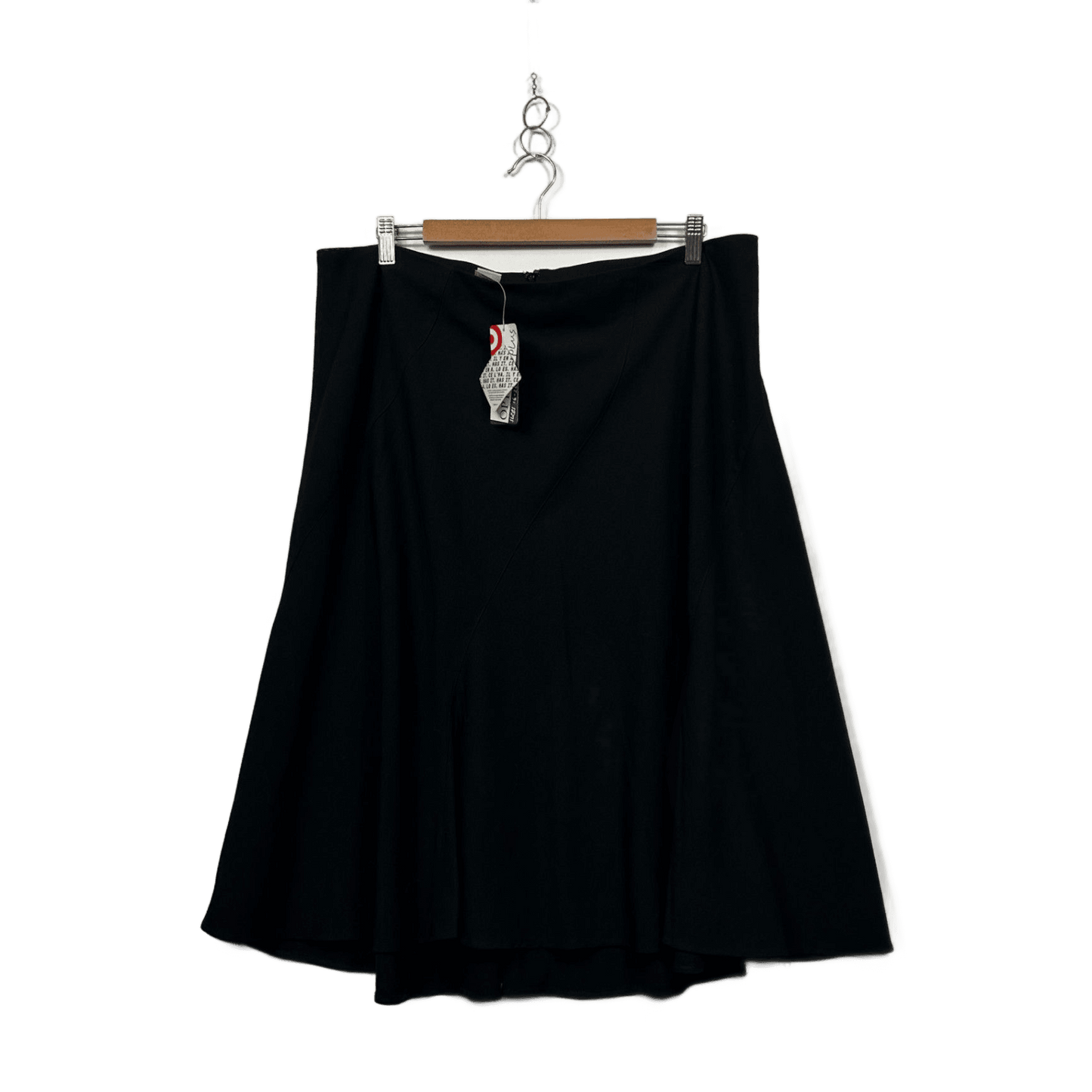 Target Womens Black Long Line A-line Skirt Size 16