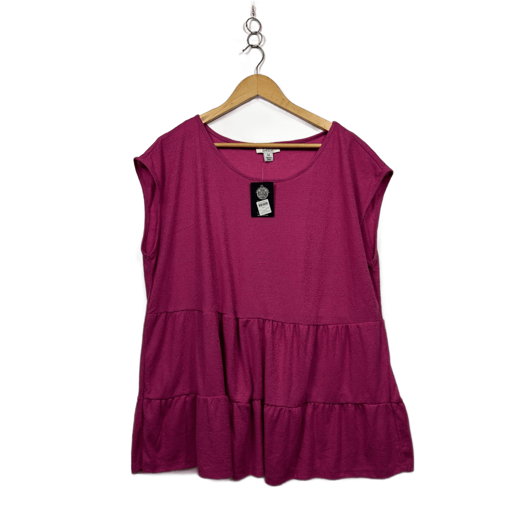 Beme Pink Fuschia Sleeveless Swing Top Size 18 Medium Plus