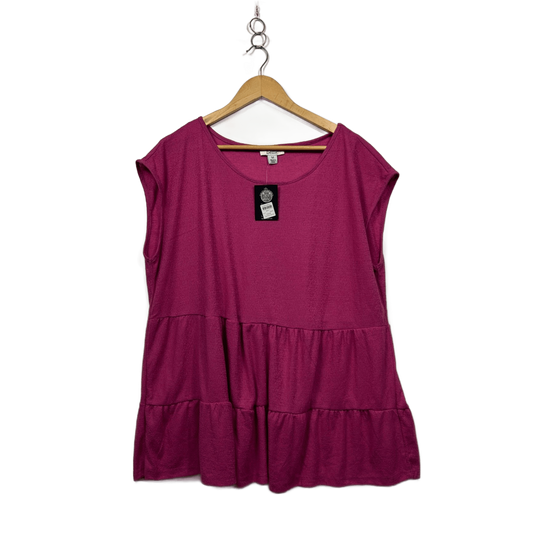 Beme Pink Fuschia Sleeveless Swing Top Size 18 Medium Plus