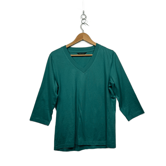 Sportscraft Green 3/4 Sleeve 100% Cotton Casual Top Size XL