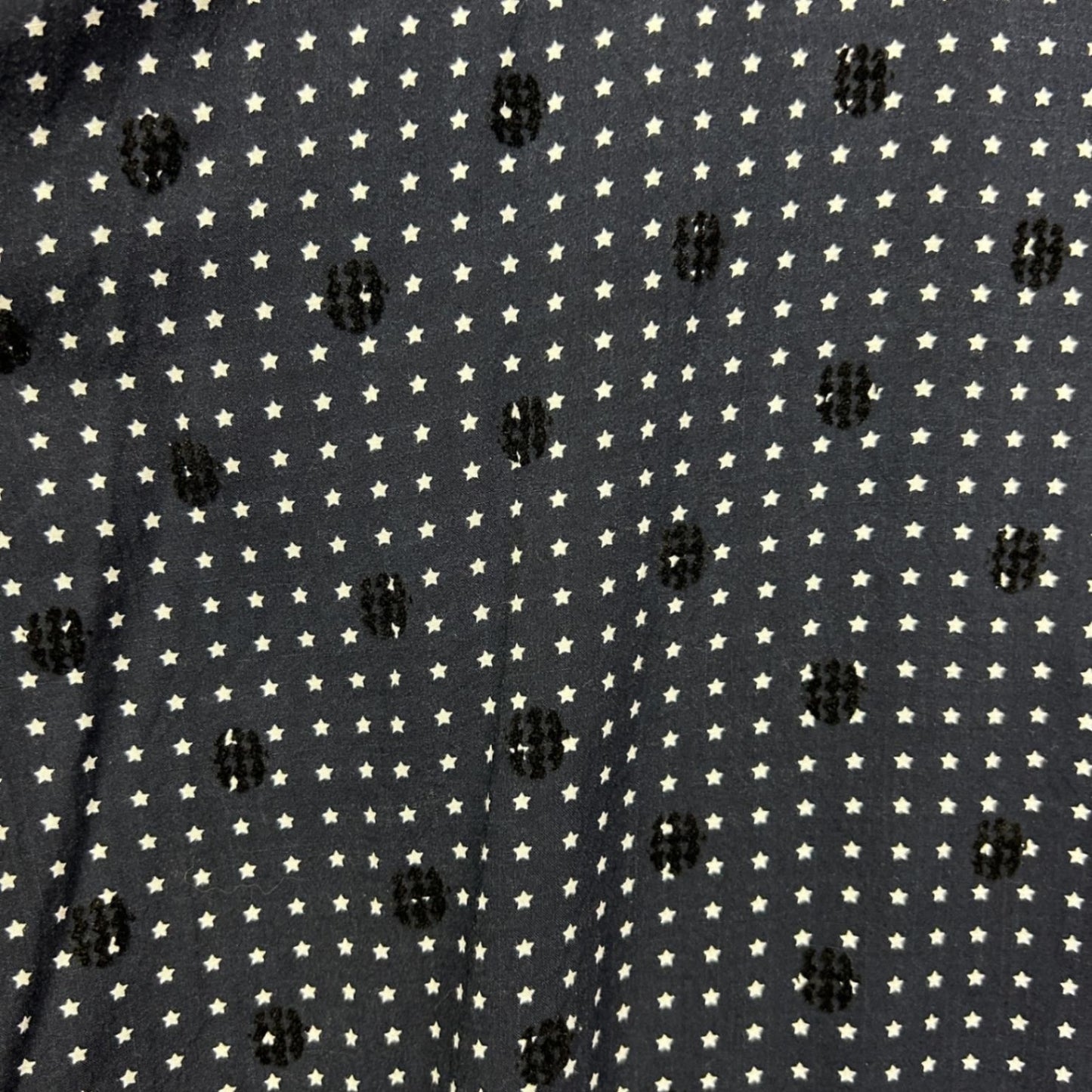 Virtuelle Navy Stars Long Sleeve Ruffle Collar Blouse Top Size 24