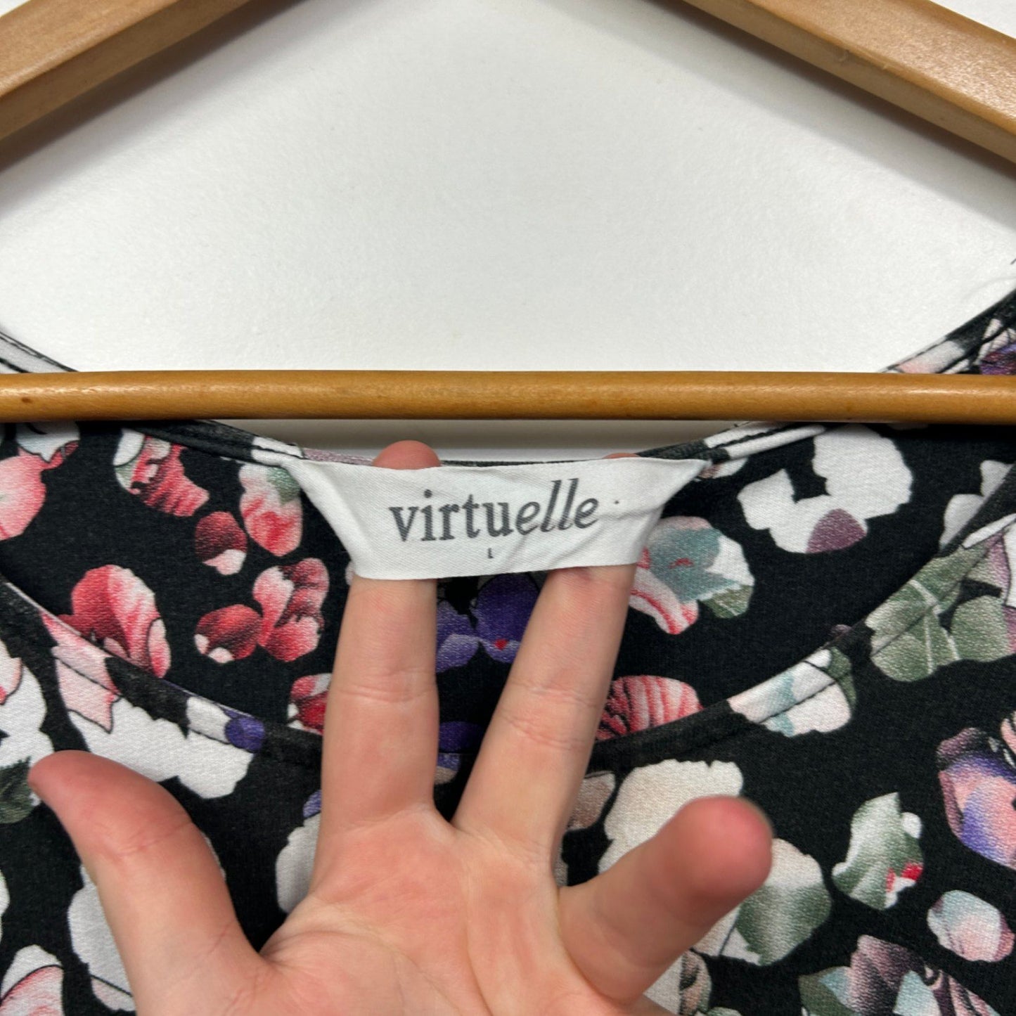 Virtuelle Multicoloured Long Sleeve Tunic Top Blouse Size 20-22