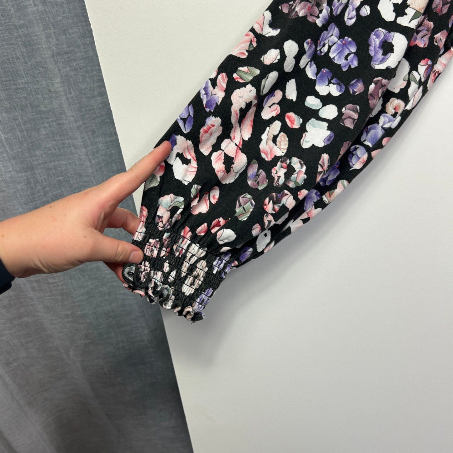 Virtuelle Multicoloured Long Sleeve Tunic Top Blouse Size 20-22