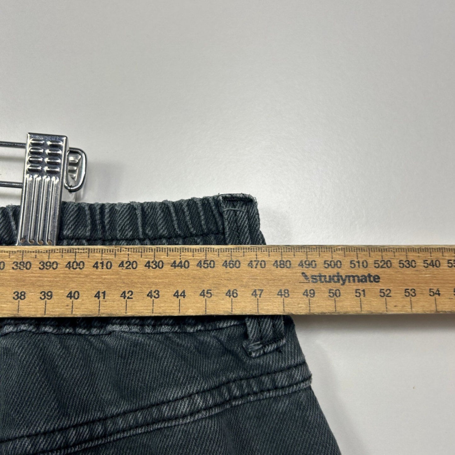 Target Woman Black High Waist Elastic Cotton Denim Jeans Pants Size 16