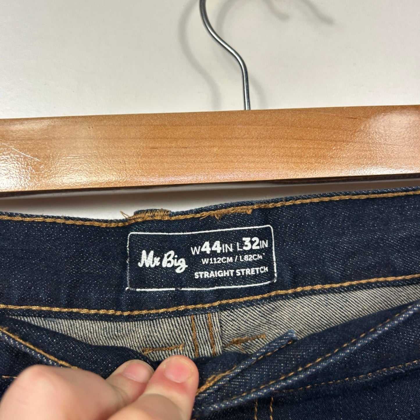 Mr Big Mens Blue Regular Straight Leg Jeans Size W44 L32