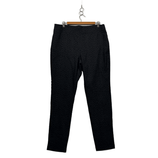 Millers Womens Black Animal Print Slim Leg Stretch Trousers Pants Size 16