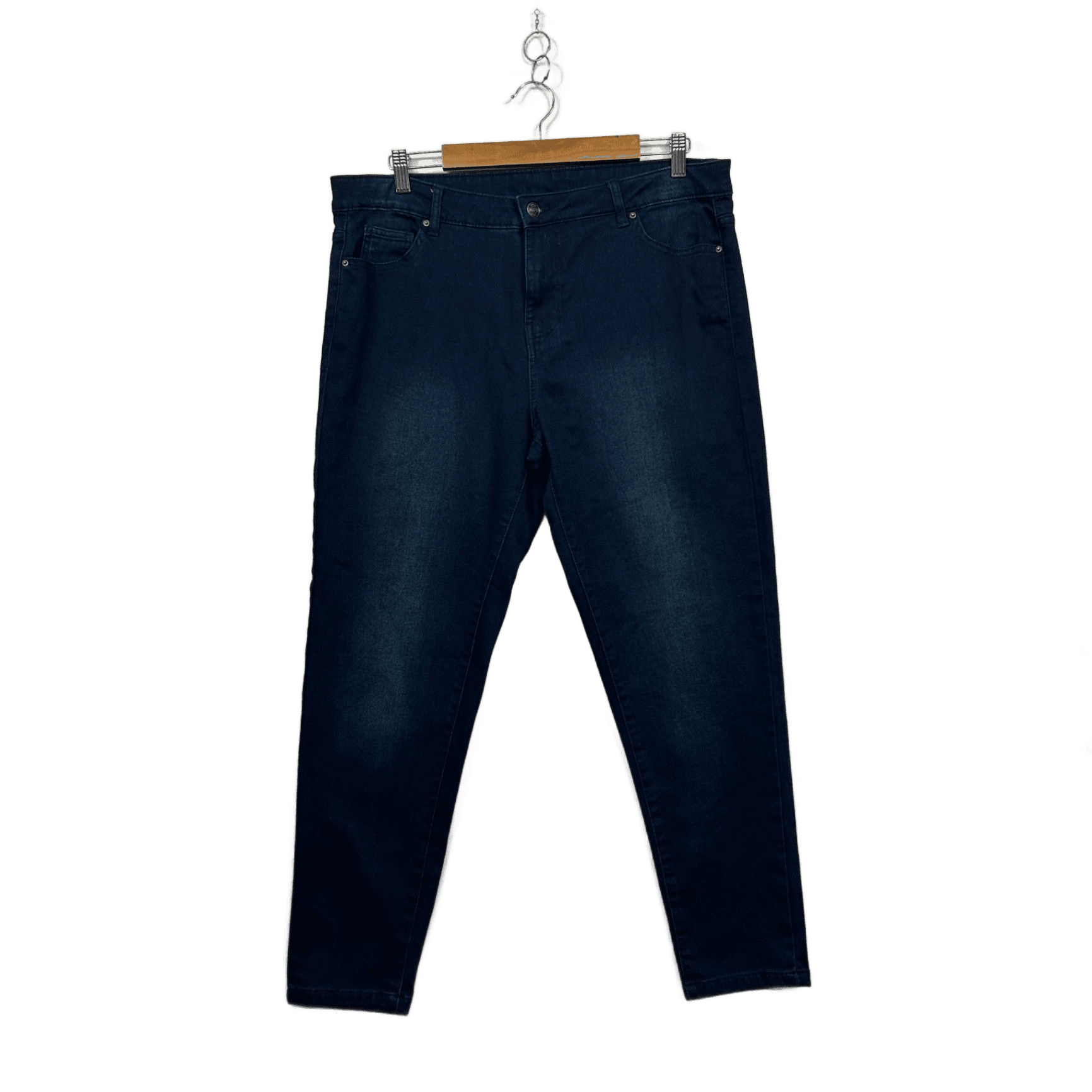 Katies Womens Dark Blue High Waist Denim Jeans Size 18