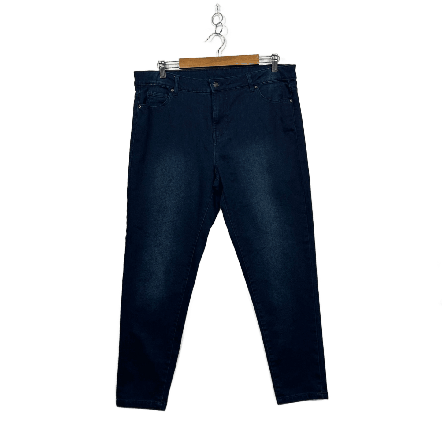 Katies Womens Dark Blue High Waist Denim Jeans Size 18