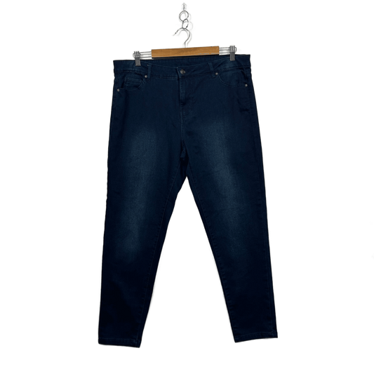 Katies Womens Dark Blue High Waist Denim Jeans Size 18