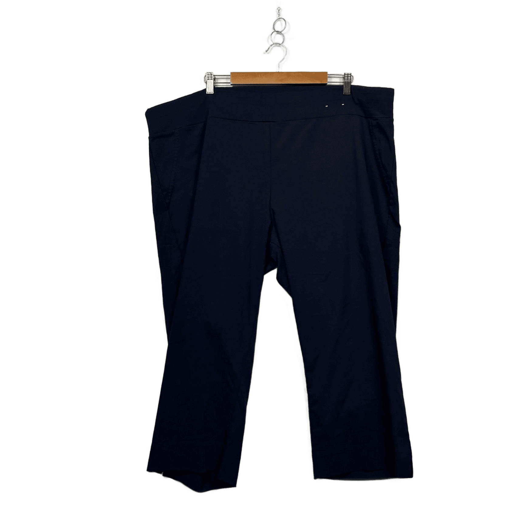 Autograph Navy Cropped Pull On Stretch Pants Size  26