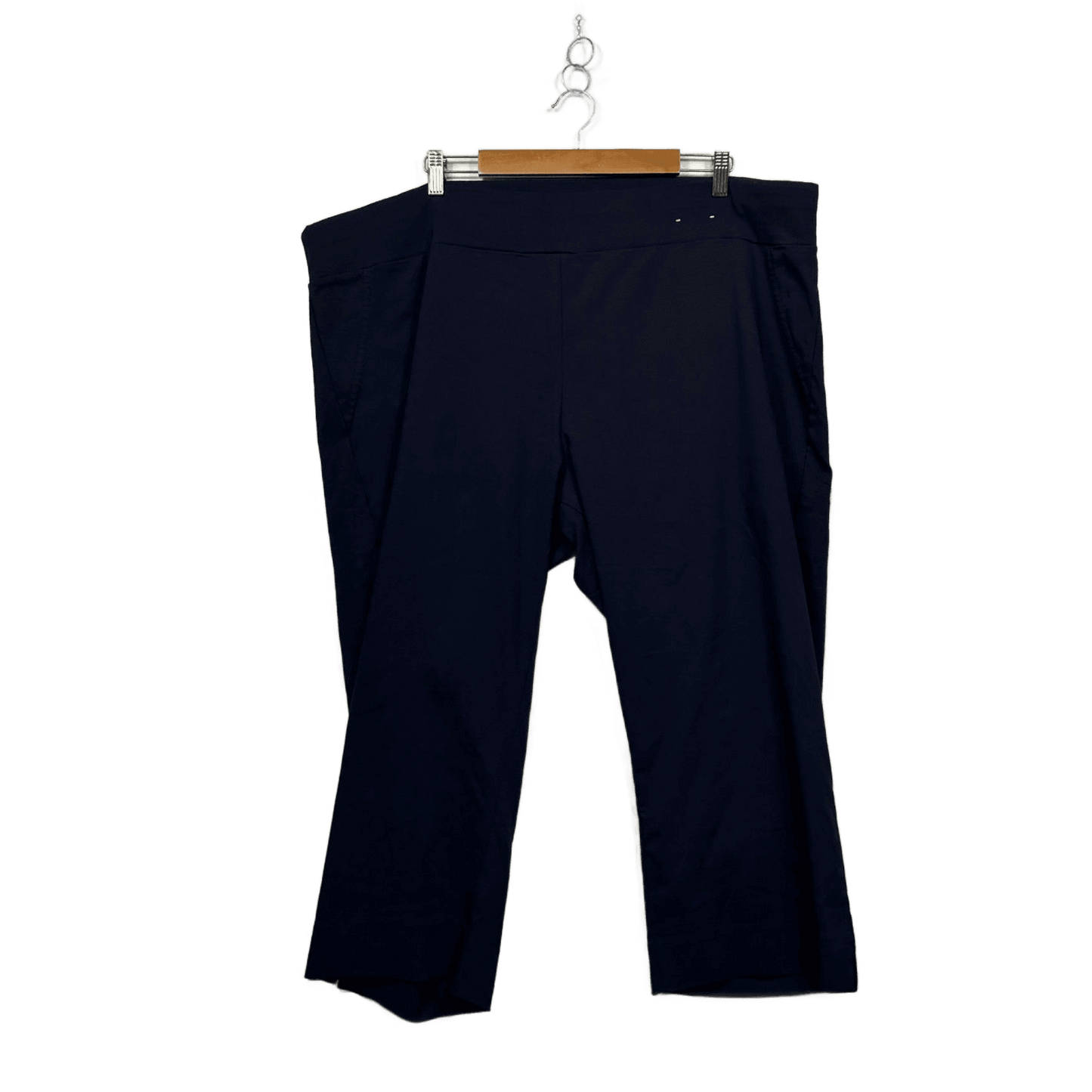 Autograph Navy Cropped Pull On Stretch Pants Size  26