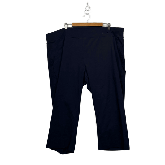 Autograph Navy Cropped Pull On Stretch Pants Size  26