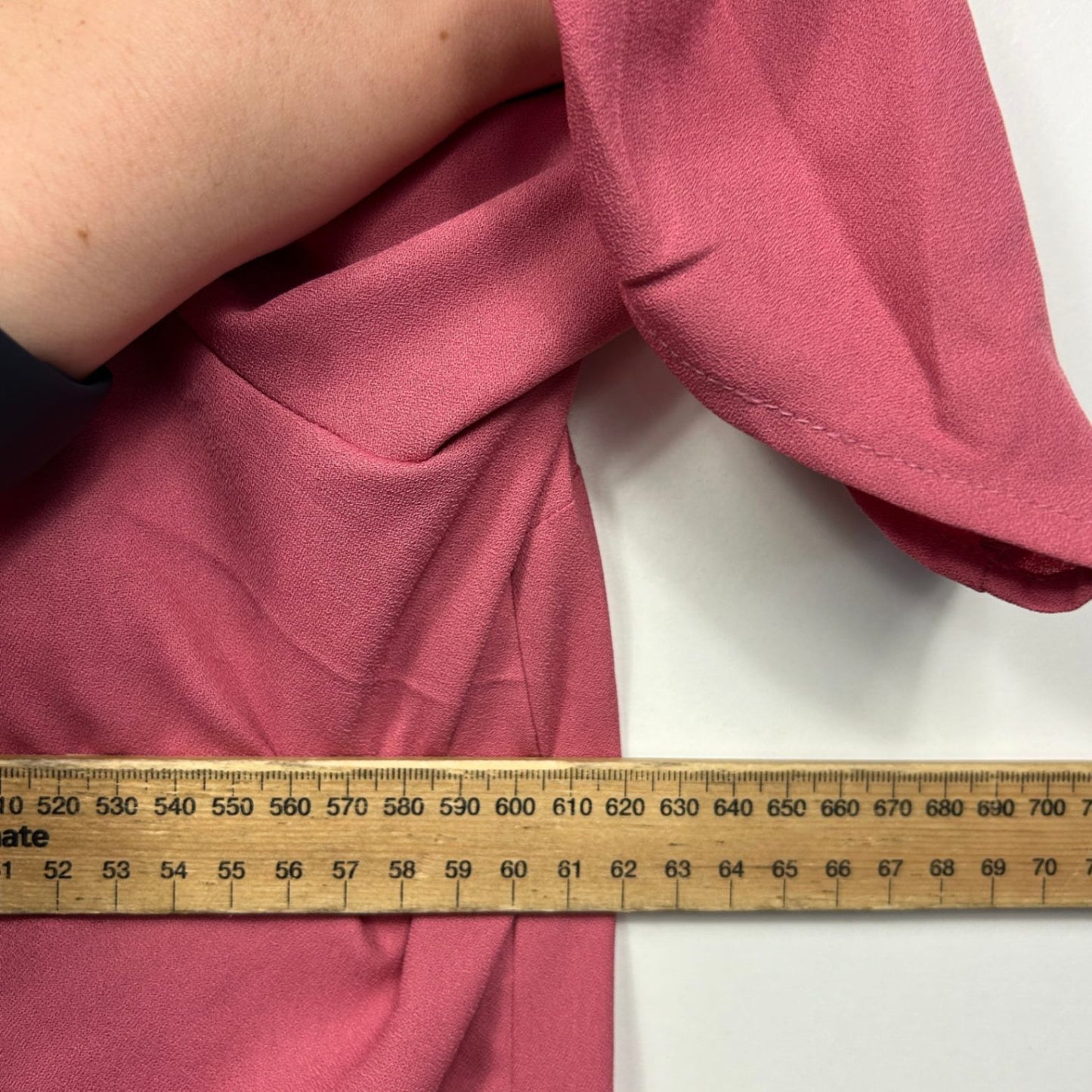 Millers Rose Pink 3/4 Roll Tab Sleeve Pleated Blouse Size 20