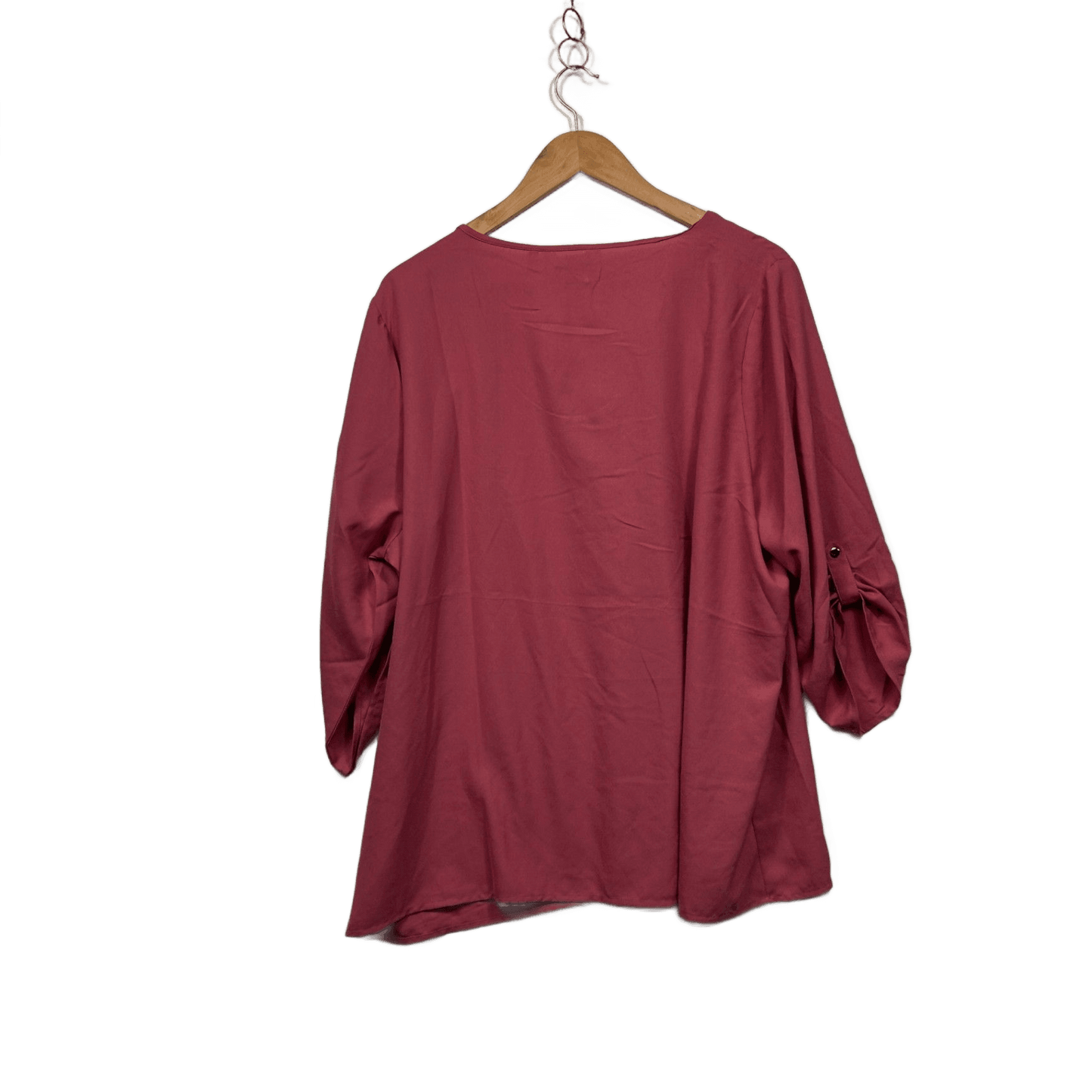 Millers Rose Pink 3/4 Roll Tab Sleeve Pleated Blouse Size 20