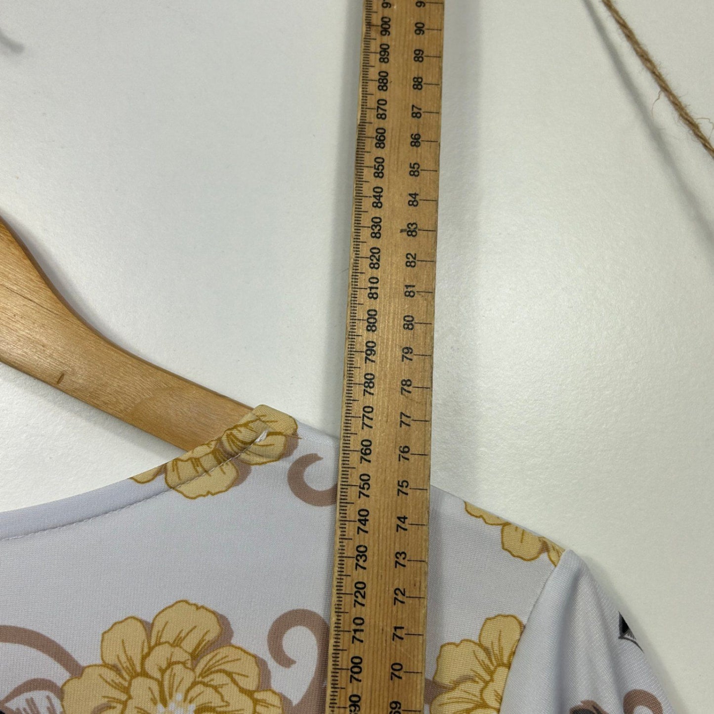 Millers Yellow Black Floral Short Sleeve Tunic Top Size 18