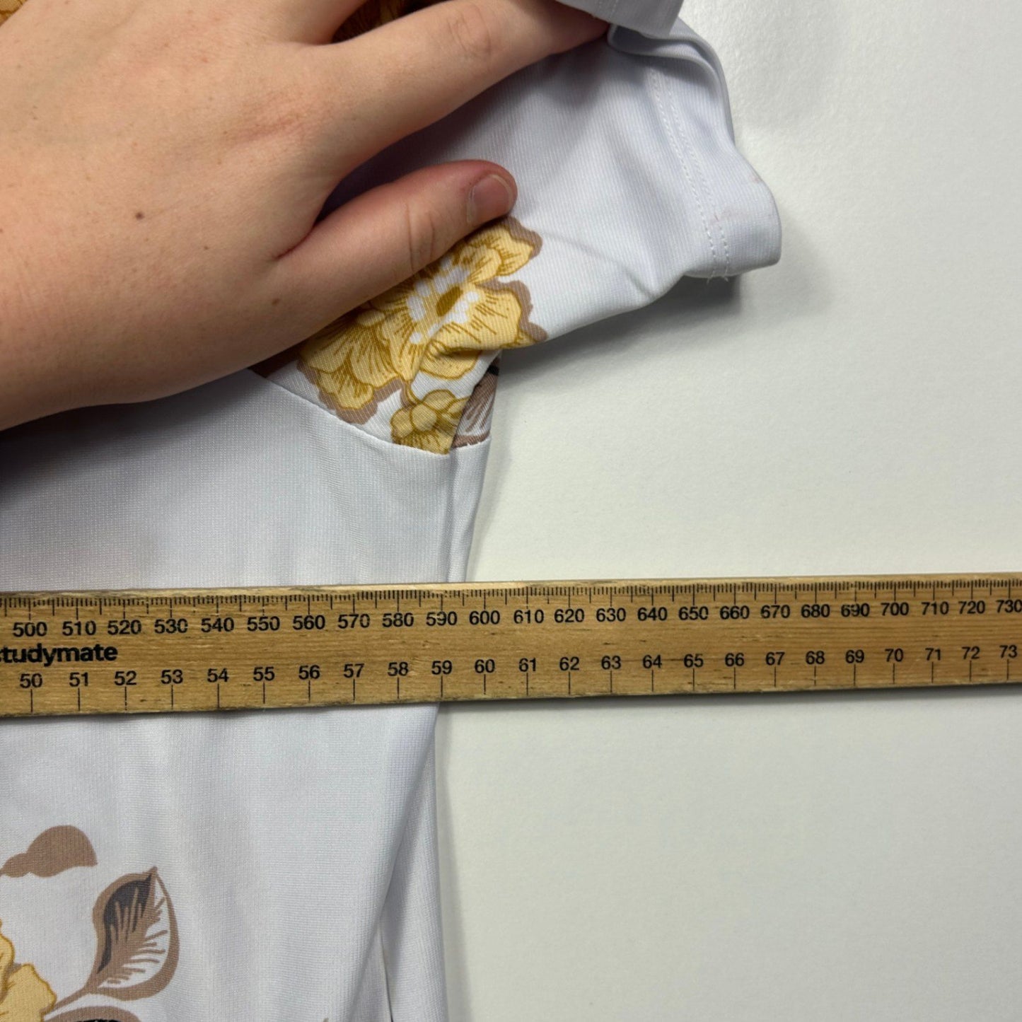 Millers Yellow Black Floral Short Sleeve Tunic Top Size 18