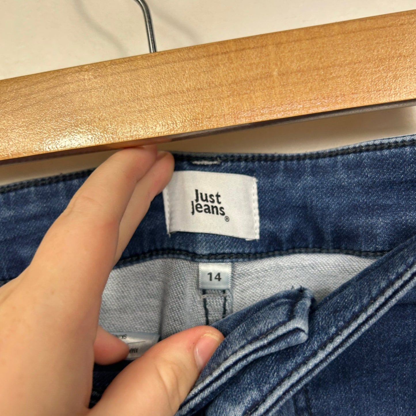 Just Jeans Womens Jeans Blue Cotton Blend Size 14