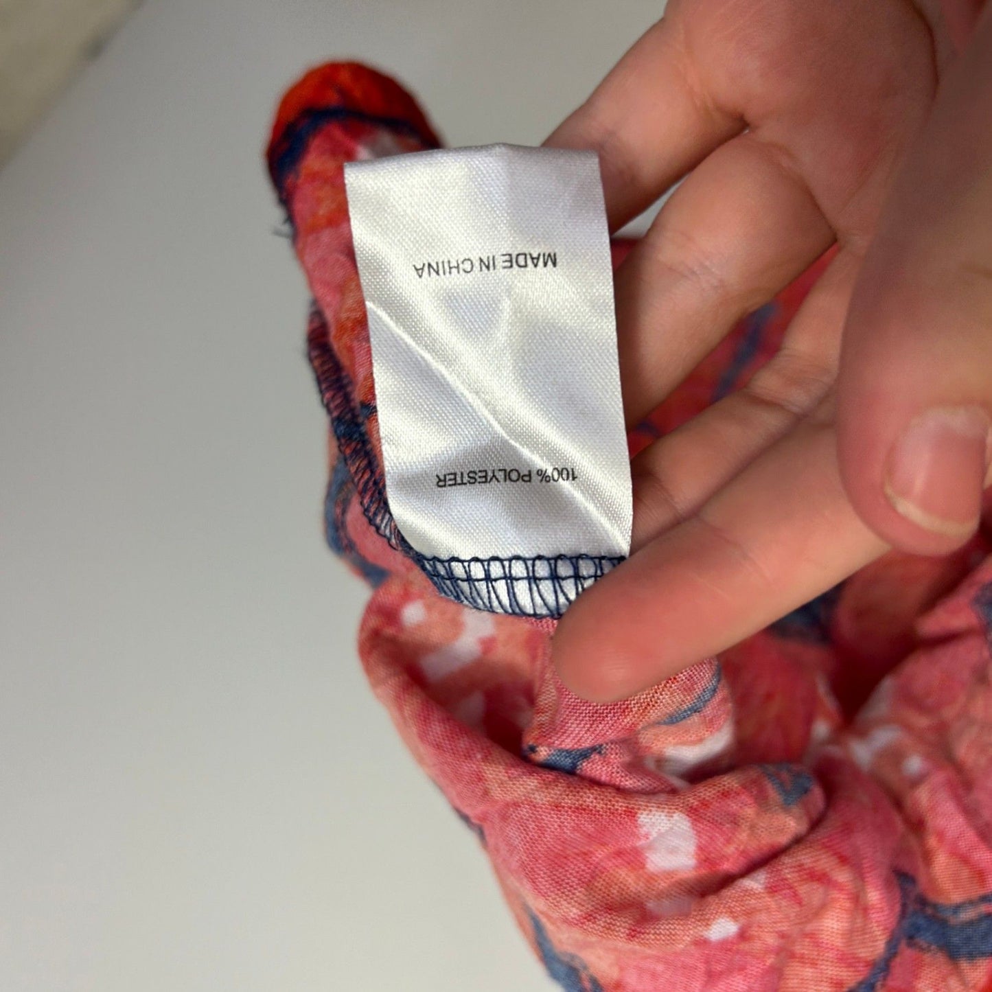 Virtuelle Red Blue Short Sleeve Layered Tunic Top Size 18 Medium Plus