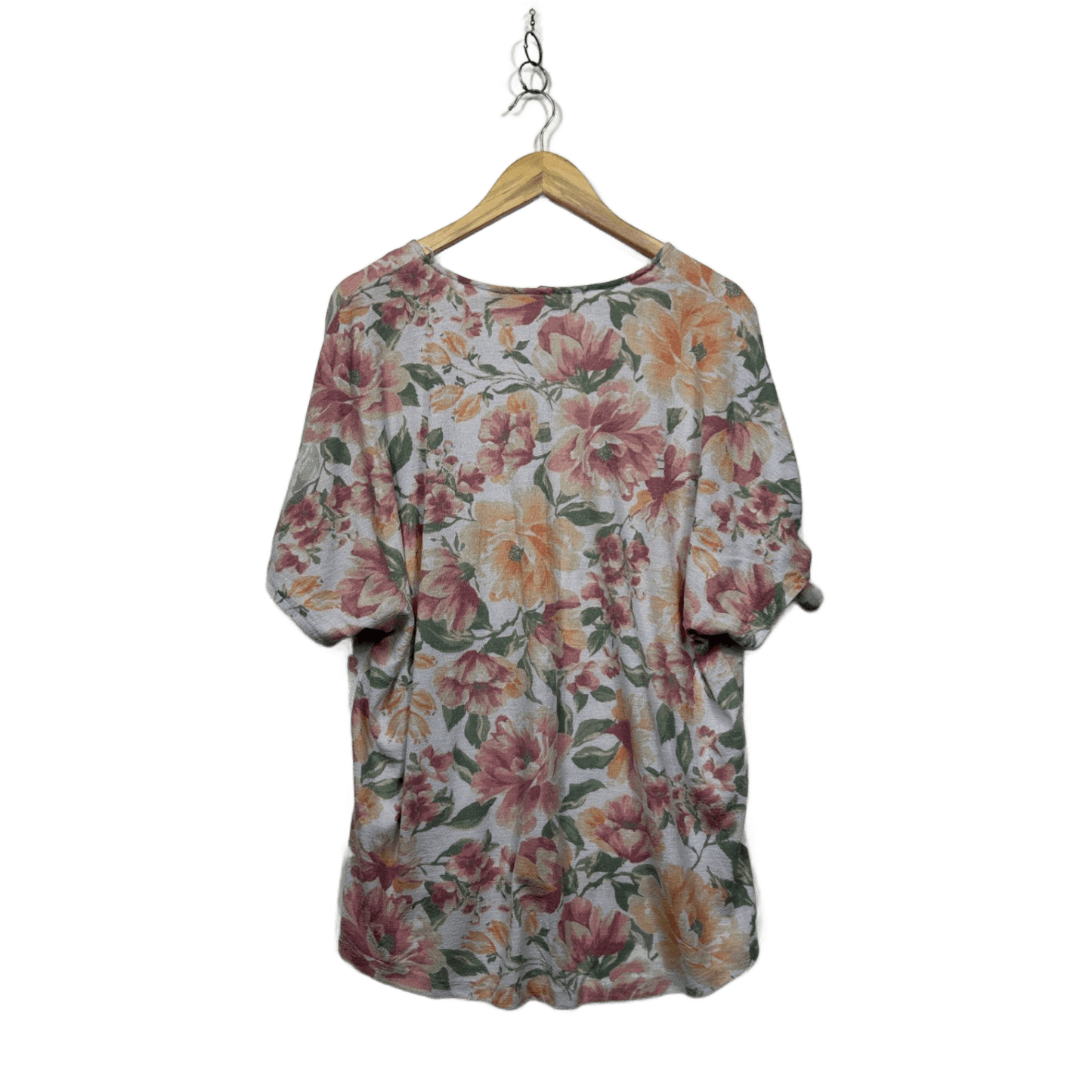 Katies Short Sleeve Multicoloured Floral Top Size XL