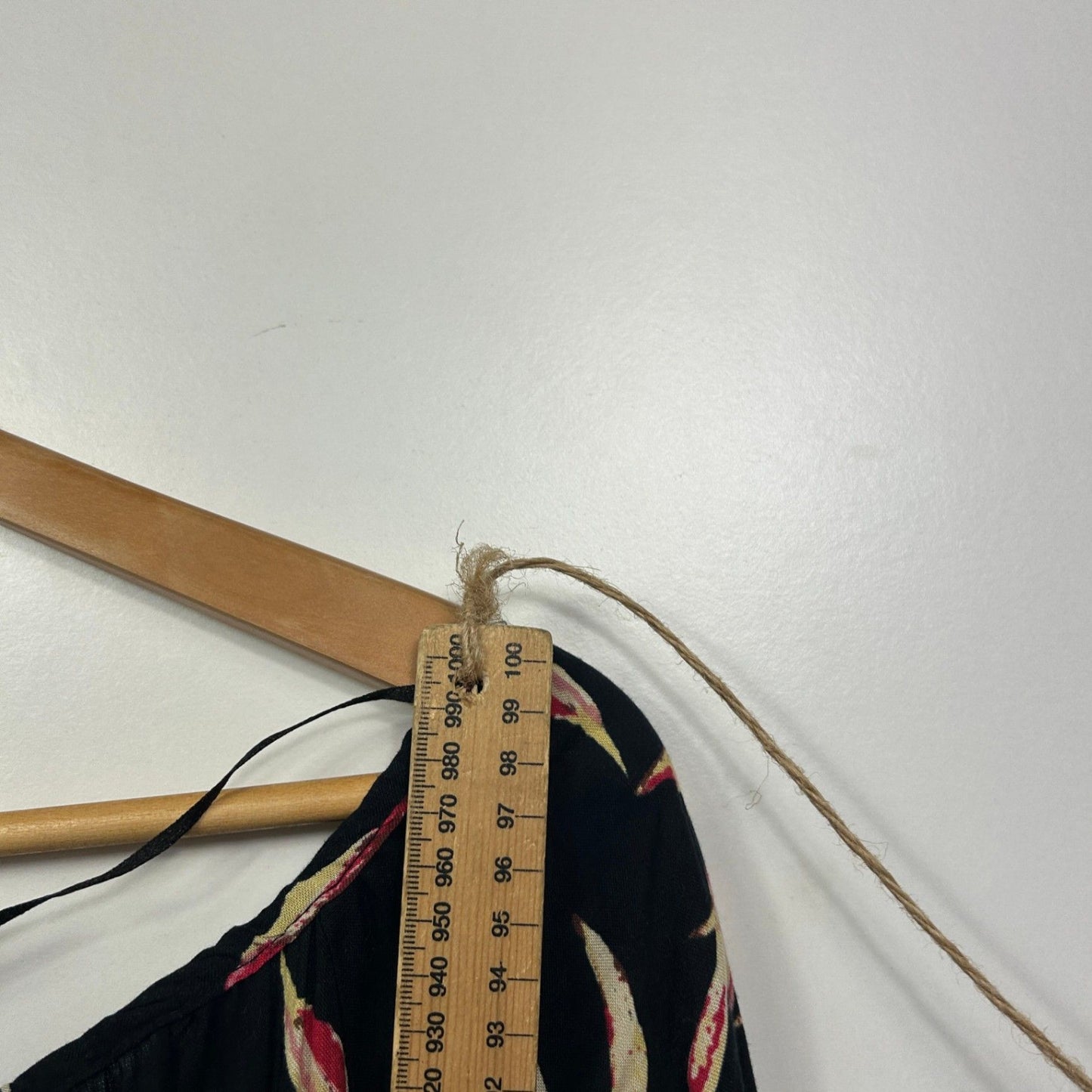 Rockmans Black Leaf Print 3/4 Bell Sleeve Shift Dress Size 22-24