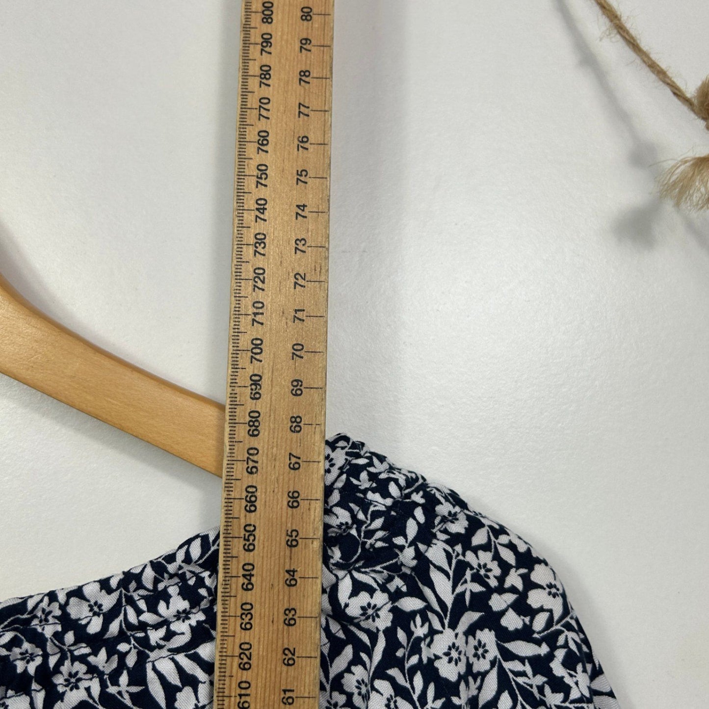 Katies Womens Navy White Floral Long Sleeve Shirt Shacket Blouse Size 18