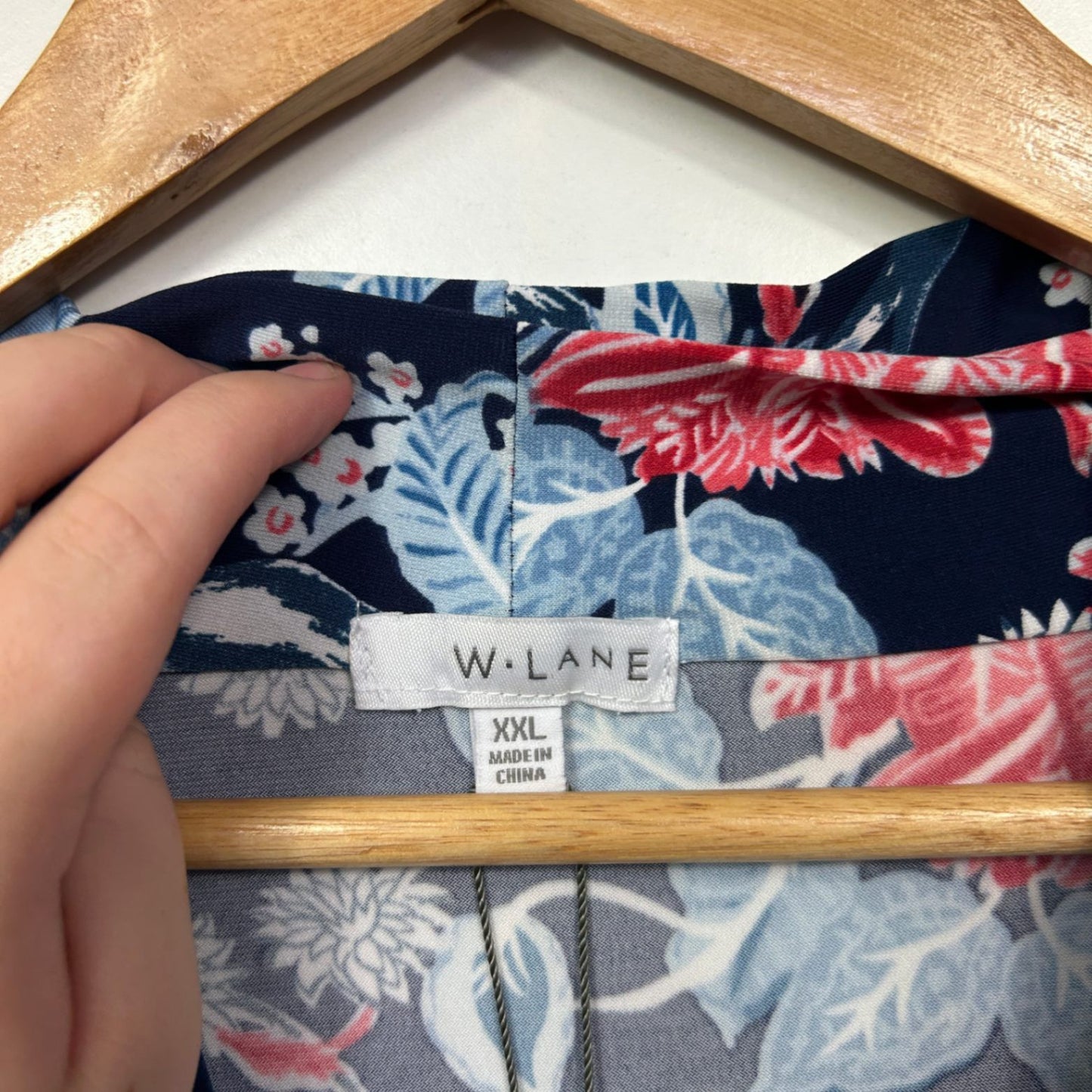 W Lane Blue Floral Sleeveless Midi Length Dress Size 2XL