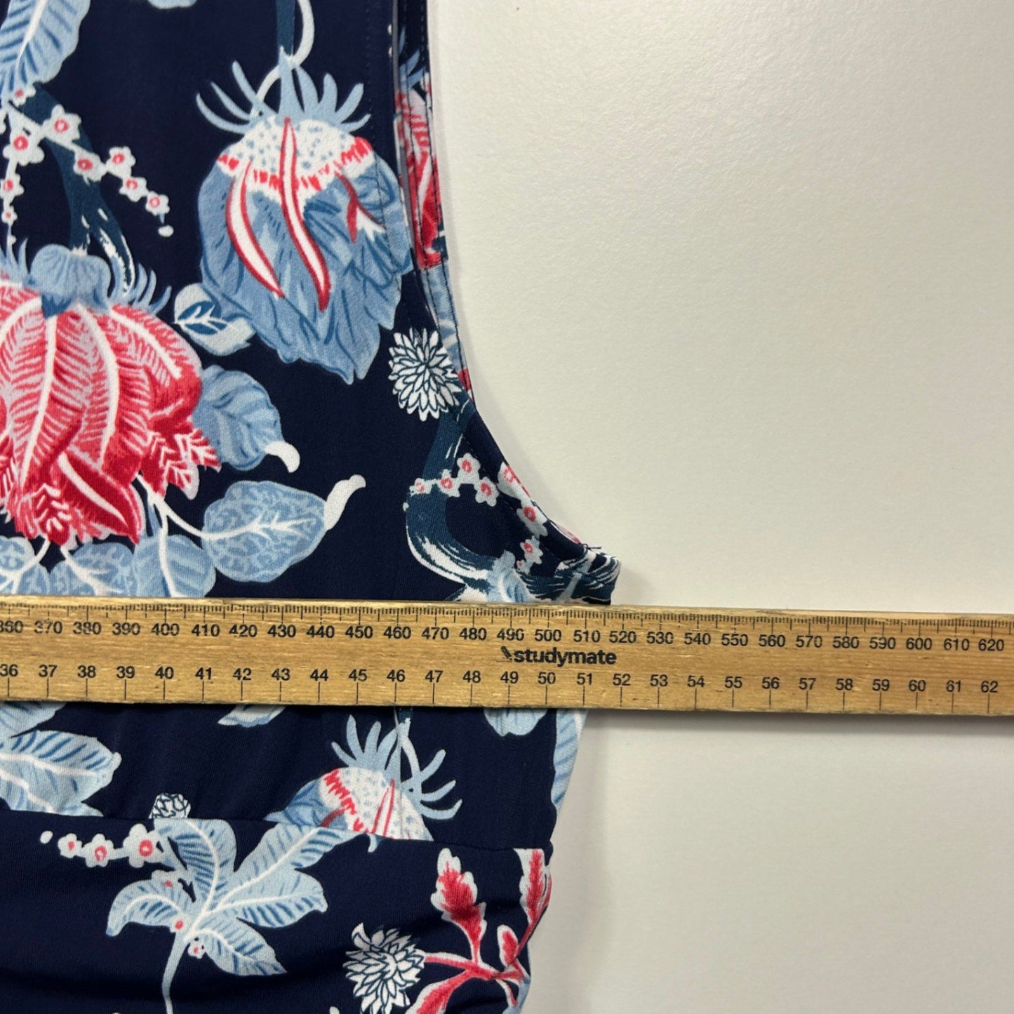 W Lane Blue Floral Sleeveless Midi Length Dress Size 2XL