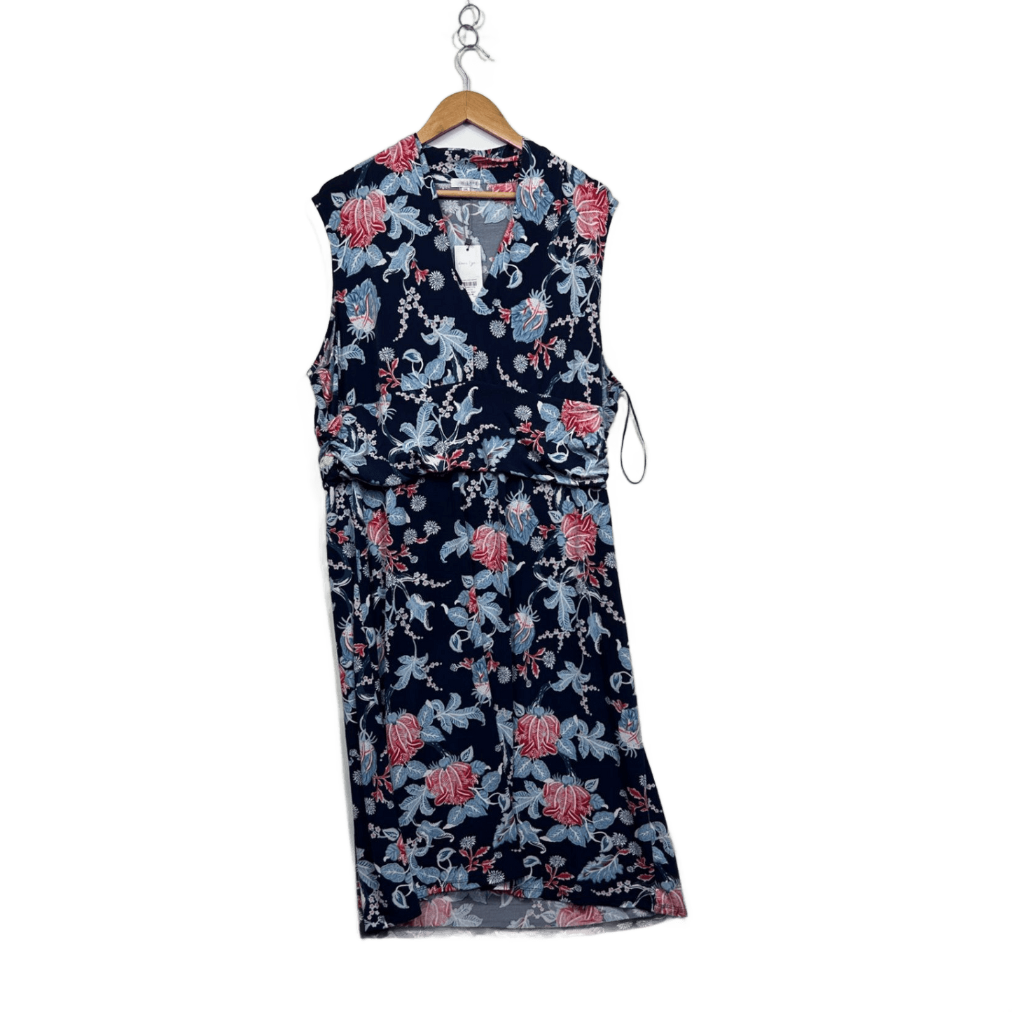 W Lane Blue Floral Sleeveless Midi Length Dress Size 2XL